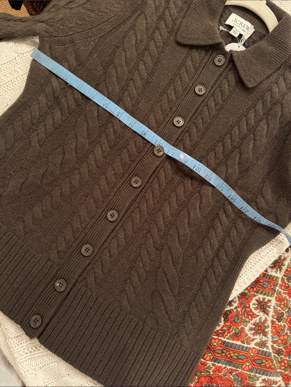 J.Crew Collection cashmere twisted cable-knit cardigan CR218 - Picture 10 of 15